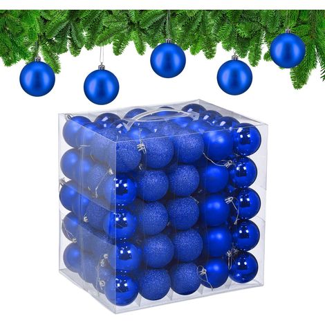 Set di palline per albero di Natale, 100 pezzi, opache/lucide/glitterate (1/5)