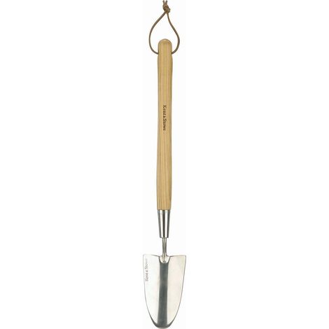 Kent & Stowe Pala da giardinaggio lunga – Pala da giardino in acciaio inossidabile, paletta giardinaggio con manico in frassino, lunghezza: 60 cm (1/3)