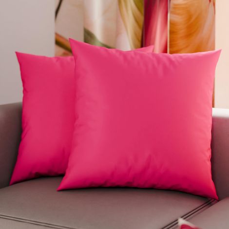 Lot de 2 Taies d'oreiller de Lit 35x35 cm, Housses de Coussin Unies Couleur Fuchsia, Taie Oreiller 100% Microfibre Hypoallergénique, Fabriqué en Italie (1/3)