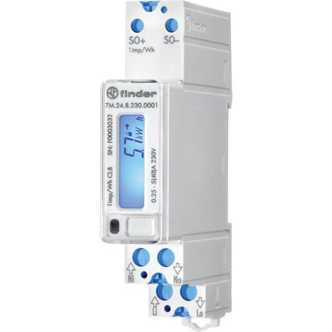 Finder 7M 24 8 230 0001 Contador de energía blanco 17,5 mm