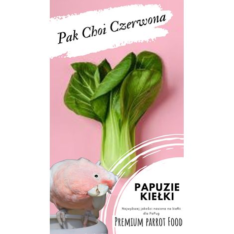 Cibo Premium per Pappagalli Pak Choi Rosso Semi per Germogli per Pappagalli 50 g (1/5)