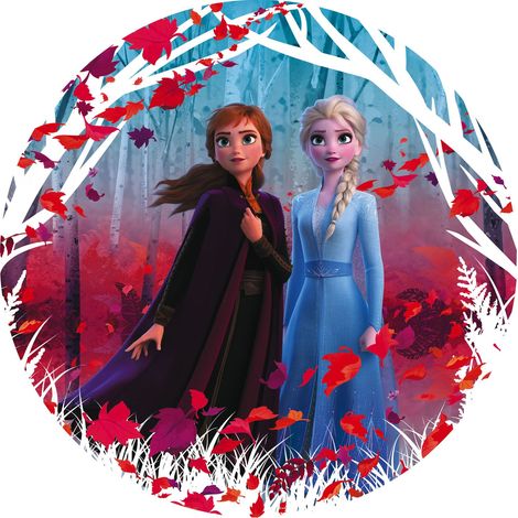 Papier peint rond auto-adhésif - La Reine des Neiges 2 Winter is Coming - Diamètre 125 cm (1/3)
