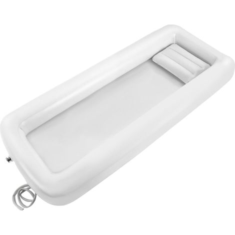 Gojoy – Baignoire gonflable en PVC pour adultes – Douche portable avec sac d'eau 10L – Dimensions 195x90cm – Pompe à air électrique incluse