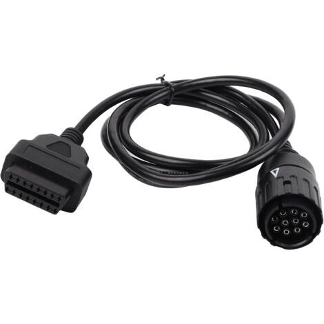 QORVA-Câble adaptateur professionnel, haute qualité Stable OBD2 noir 10 broches à 16 pour outil de pièces de moto BMW (1/5)