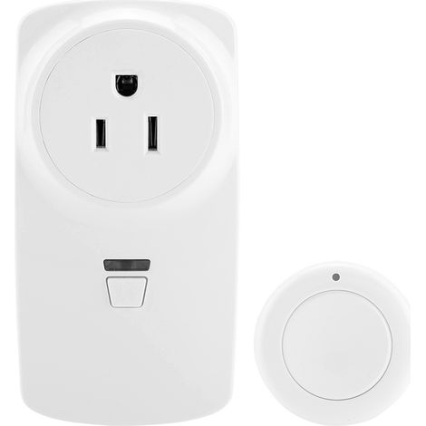 Prise électrique sans fil avec télécommande pour lampe, fiche américaine, interrupteur mural à distance, 1 pièce. (1/5)