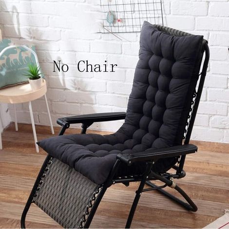 Chair Coussin , Coussin de chaise longue inclinable à dossier haut, Relax Chair Pad Mat Swing Bench Seat Cushion noir 110x40cm (1/5)
