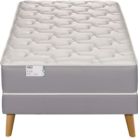 Ens L OPTIMAL 90x200 matelas H22 ressort ensachés, ferme, sommier (1/5)