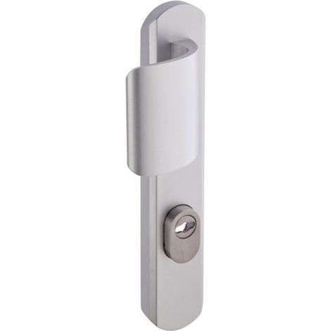 Vachette – Poignée de porte d'entrée blindée – Béquille double – Gris argent – Entraxe 170 mm à 216 mm – Épaisseur 40 mm (1/10)