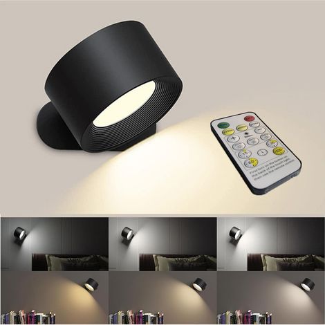 Cordless USB Indoor Wall Light – Dimmable, 360° Swivel, Remote Control (1/5)