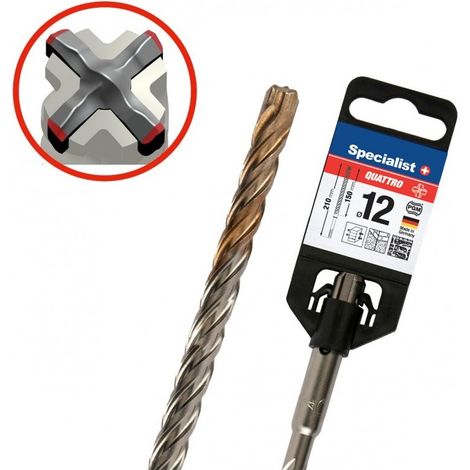 Foret à béton Specialist Quattro SDS-plus 12x150/210 mm