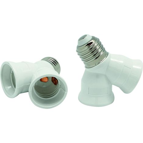 Portalampada Sdoppiato E27 Electarline Termoplastico Bianco 4 Pezzi