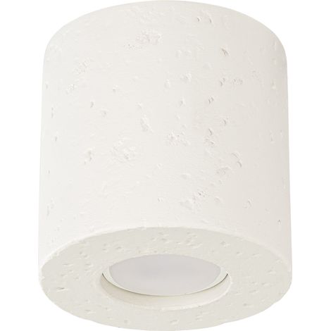 Spot soffitto industriale rotondo beige cemento GU10 10W (1/5)