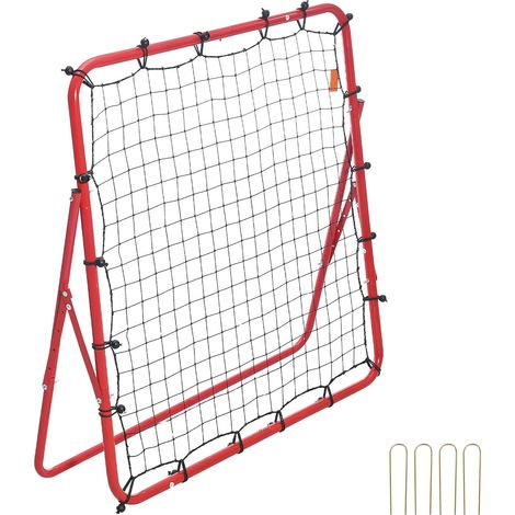 Mophorn Rete da Calcio Rimbalzo Pop Up 1 x 1m Rete da Calcio Rimbalzo da Allenamento Portatile per Giardino Angolo Regolabile Tubo in Ferro Rete in PE, Obiettivo Calcio Pieghevole Bambini Adolescenti