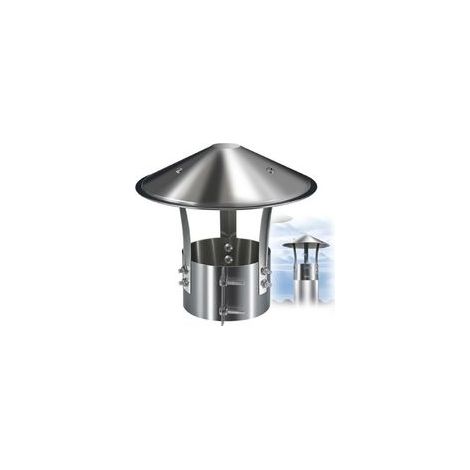 Chapeau de Cheminée, Couvercle de Cheminée, Acier Inoxydable Chapeau Conduit de Fumée, Chapeau de Pluie pour échappement Cheminee Ou Fumisterie Poele Exterieur Tubage(90mm/3.5 in)