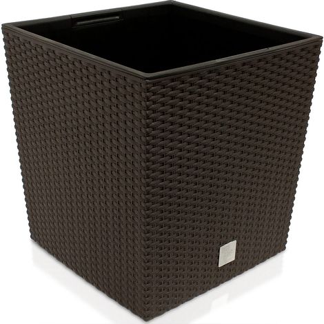 Pot de fleurs RATO bas 32,5cm – Capacité 35l – Plastique résistant aux UV – Insert pour drainage – Design moderne – Prosperplast