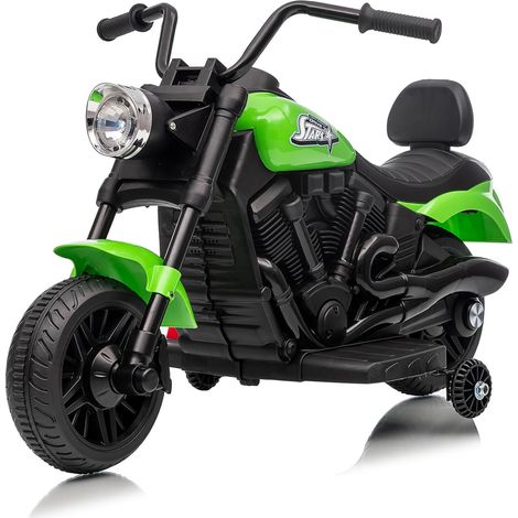Moto électrique Enfants, Quad Électrique Enfant, 6v Voiture Électrique pour Enfants avec LED Et Musique, Stoßdämpfung, pour Enfants Over 18 Months+(Vert) (1/5)
