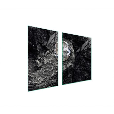 Assiette en verre et planche à découper 100x52 diamant (1/5)