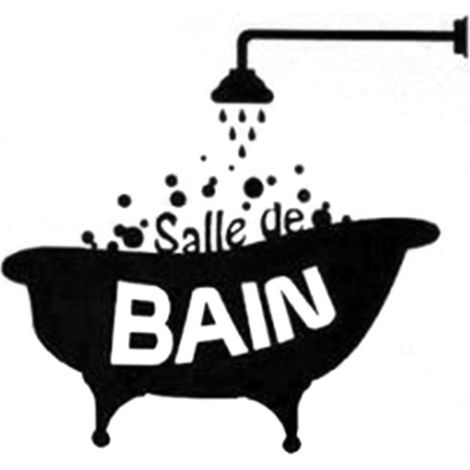 Baignade douche baignoire PVC porte autocollant imperméable à l'eau Stickers muraux Décoration