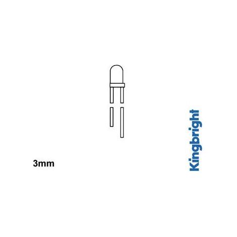 Led 3mm Transparente - 1500  2000 Mcd (1/2)