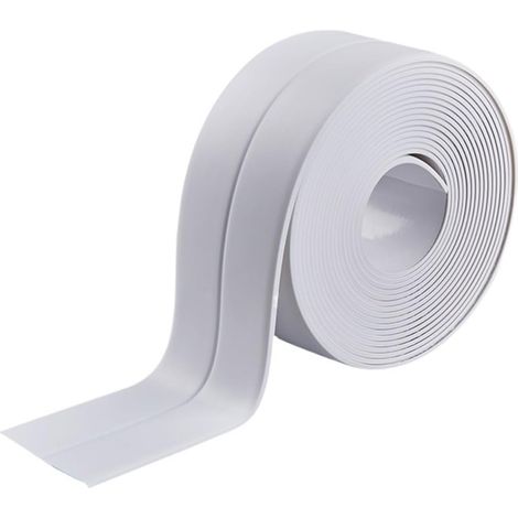 Longueur : 3,2 m, largeur 3,8 cm. Ruban d'étanchéité mural en PVC durable pour cuisine et salle de bain, ruban adhésif étanche et résistant à la moisi
