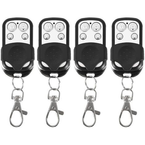 – Télécommande universelle 4 canaux 433 MHz – Clonage jusqu'à 4 signaux – Compatible portes de garage et alarmes – Jumelage simple (1/5)