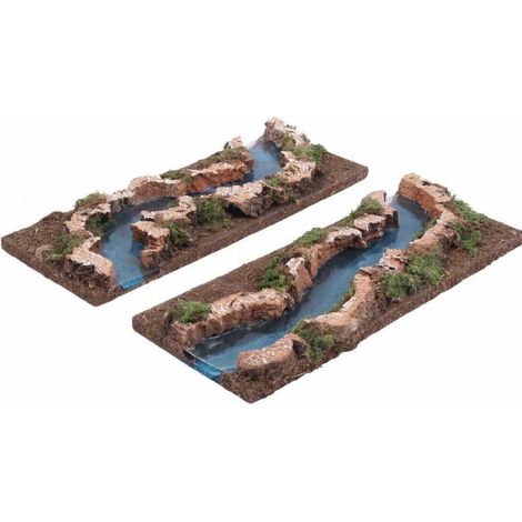 1 FIUME 32X13X3CM ACCESSORI MODELLO ASSORTITO PRESEPE CLASSICO