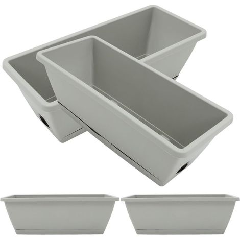 4 teilige rechteckige Fensterbox Pflanzkübel Pflanztopf für
