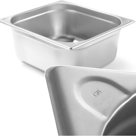 Contenitore Kitchen Line in acciaio GN 2/3, altezza 200 mm - Hendi 806258 (1/5)