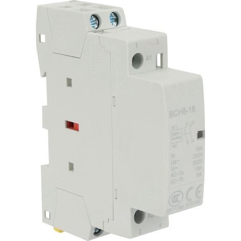 Contacteur secteur domestique sur rail DIN 2P 16A 220V/230V 2NO 50/60HZ (1/5)