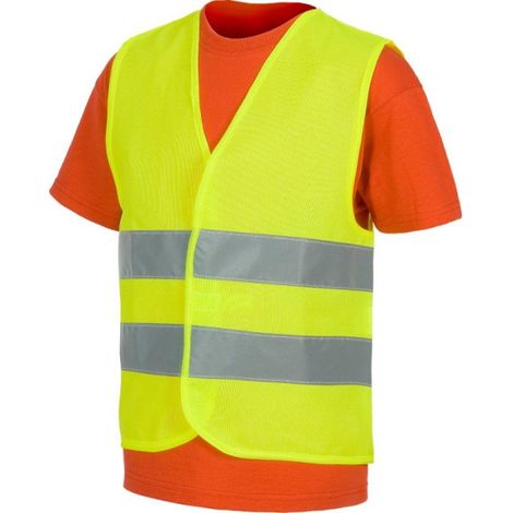 Chaleco infantil de alta visibilidad con cintas reflectantes WORKTEAM HVTT05 Lo Pequeño 14/16 Amarillo A.V.