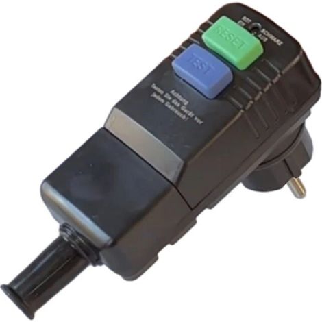Interrupteur de Protection Personnelle 230 V - Noir IP54, Résistant et Sécurisé (1/4)