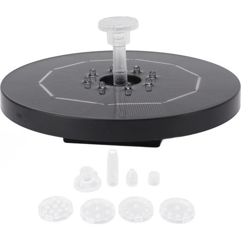 Fontaine lumineuse LED solaire pour bain d'eau flottant, hauteur 120 cm, batterie 3000 mAh (1/5)