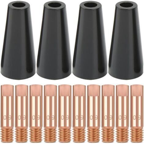 Kit d'embouts de buse sans gaz 14AK 15AK, pointe de contact, consommables de torche de soudage(14pièces) (1/5)