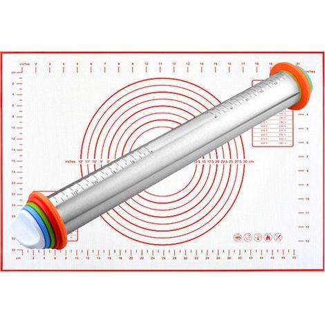 Rouleau à Pâtisserie en Acier Inoxydable Super Réglable - Laminoir à Pâte Professionnel pour Pâtisserie (1/5)