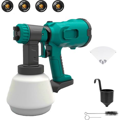 Universal-Farbsprühgerät – Elektrische Farbspritzpistole für Wände und Decken / Holz- und Metallfarbe – 1000 ml für den Innen- und Außenbereich (1/5)