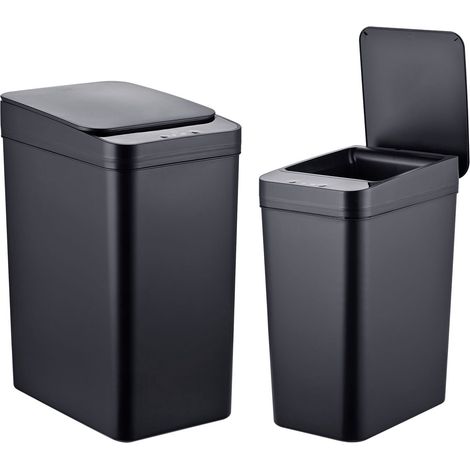 Set di pattumiere automatiche con sensore, 9L e 15L, nere. (1/5)