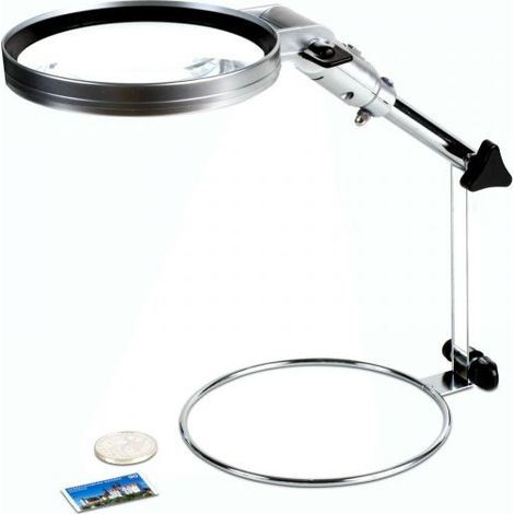 LENTE DI INGRANDIMENTO DIAMETRO 130 MM CON LUCE LED (1/2)