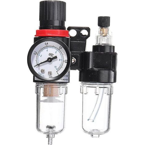 Filtre à air séparateur eau-huile pour compresseur à filetage 1/4 pouce, régulateur de pression d'air, filtre piège pour système d'outils pneumatiques (1/5)