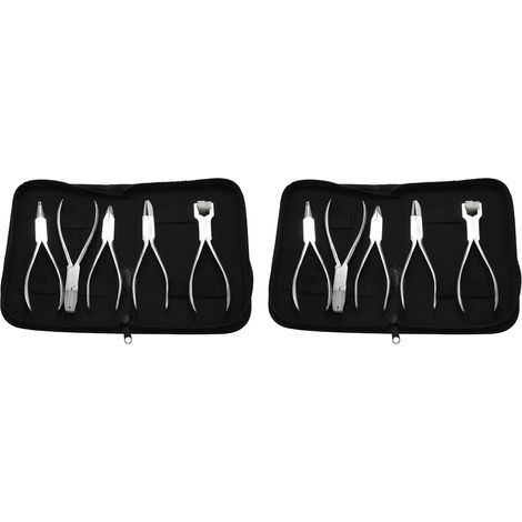 10Pcs Optique en Acier Inoxydable Oeil Optique Opticien Lunettes Cadre RéParation Optique Pince Outils Kit avec Sac Pochette Noir (1/5)