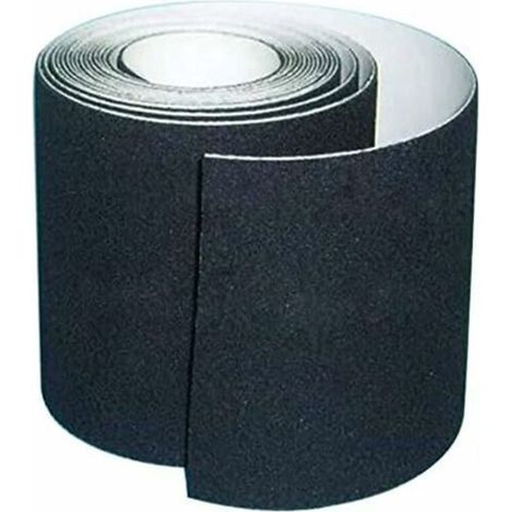 Bande antidérapante,haute Traction,peu de résidus de colle,meilleure prise en main,friction,adhésif abrasif pour les escaliers,sécurité,escabeau,intérieur,extérieur,Noir(15cm x 5m) (1/4)