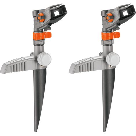 Arroseur-Canon sur pic Comfort de Gardena : arroseur de Grande Surface pour l'arrosage de Surfaces de 75 à 490 m², réglage en continu de la portée jusqu'à 12,5 m (8141-20) (Lot de 2) (1/4)