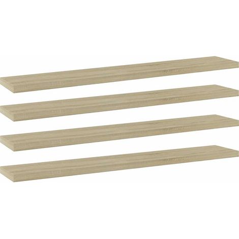 vidaXL Ripiani per Libreria 4pz Rovere Sonoma 60x10x1,5cm