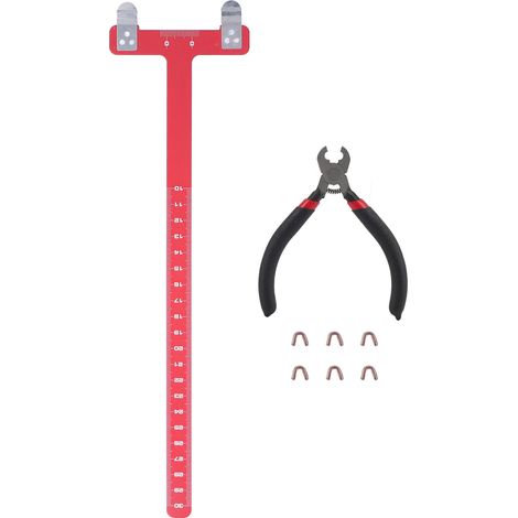 Lot de pinces en laiton pour points d'encochage de corde d'arc, règle de mesure en forme de T, outil de réglage de clip (1/5)