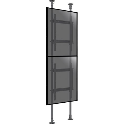 Support sol-plafond portrait pour 2 écrans TV 50'' - 82'' - Hauteur max 300cm (1/3)