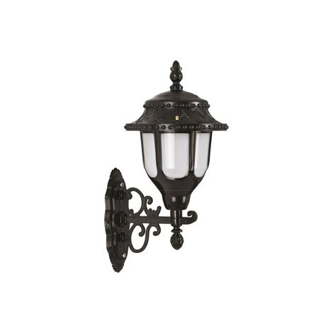 Aplique de pared para exterior, abs , negro, 30x25x40, casquillo E 27 Max 60 W