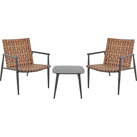 Bistro Set ZIRIA Polyrattan Braun (1/5)