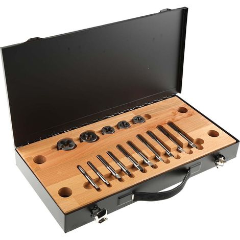 Jeu de tarauds et filières RS PRO 14 pièces, HSS ( Prix pour 1 Jeu ) (1/3)