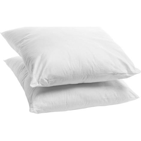Lot de 2 Oreillers Anti-acariens - Confort Moelleux- 60x60cm (1/3)