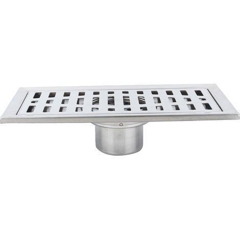 Drain Au Sol - Acier Inoxydable Rectangulaire 3 Couches - Pour Salle De Bain Maison - 20 x 10 x 4,5 cm (1/5)
