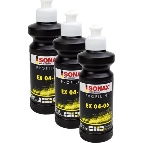 Polish - SONAX - Profiline ExCut 04-06 - Carrosserie de voiture - 3 flacons 250ml